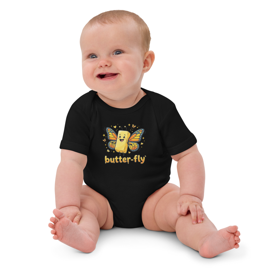Little Butter-Fly 100% Organic baby onesie