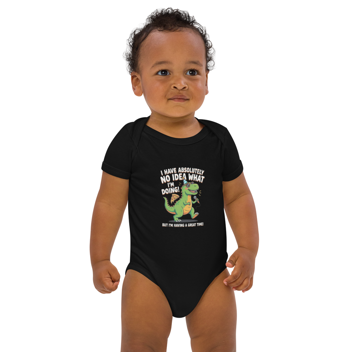 Party Dino 100% Organic baby onesie