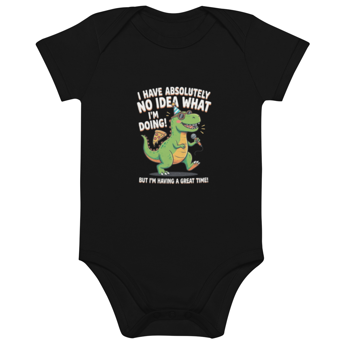 Party Dino 100% Organic baby onesie