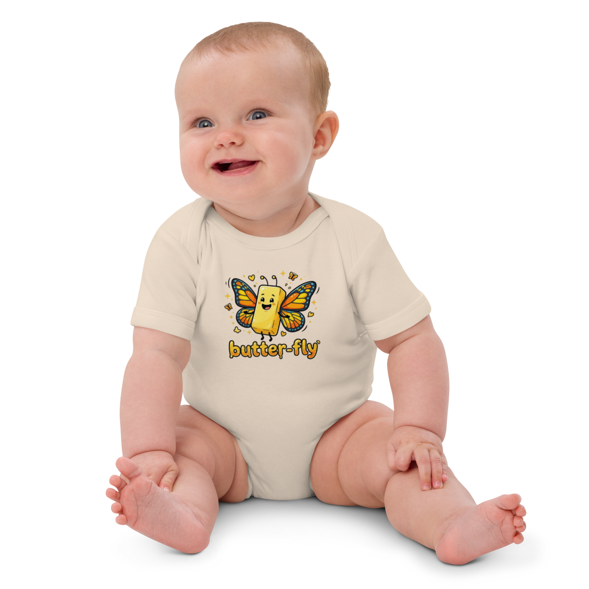 Little Butter-Fly 100% Organic baby onesie