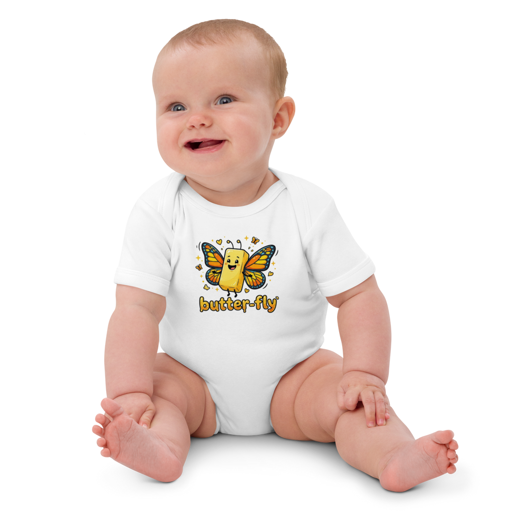 Little Butter-Fly 100% Organic baby onesie