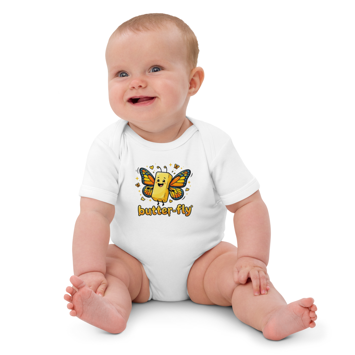 Little Butter-Fly 100% Organic baby onesie
